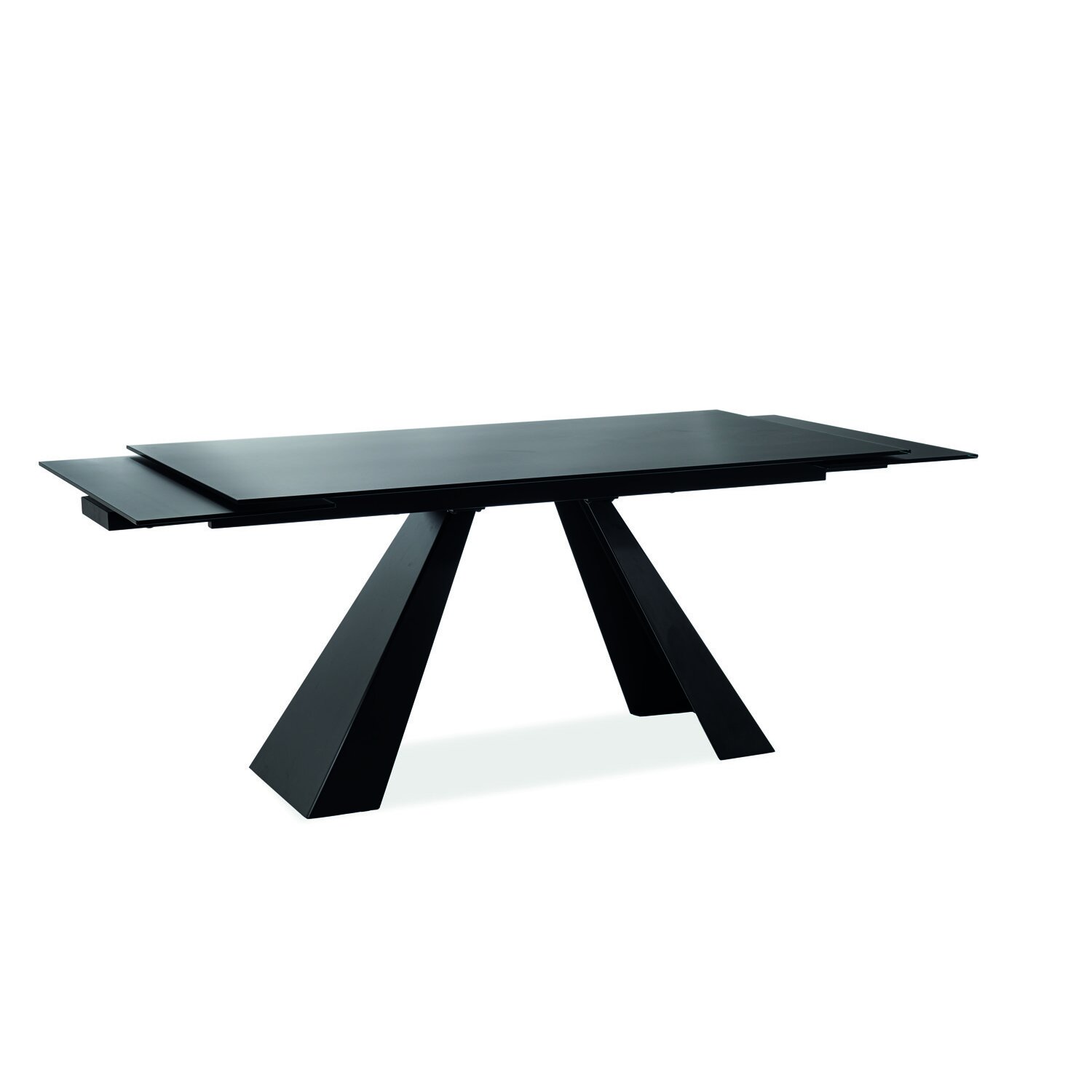 Masa Salvadore Ceramic 160-240x90x76 cm, Negru/Gri - Kalenda