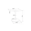 Masa Shelby 107 B, Rotunda, Ø90 cm, Nuc/Negru picture - 3