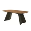 Masa Vigo, 200x100x76 cm, MDF/Furnir, Ebony/Nuc picture - 1