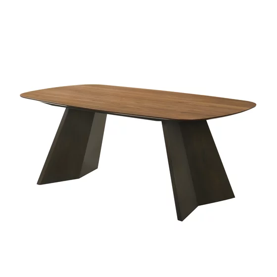Masa Vigo, 200x100x76 cm, MDF/Furnir, Ebony/Nuc picture - 1