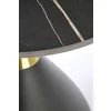 Masuta de Cafea Hagen 249, Ø50x57 cm, Metal/Ceramica, Neagra picture - 2