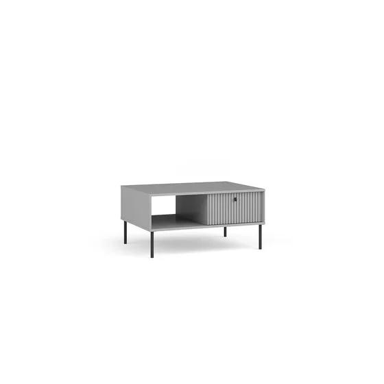 Masuta de Cafea Iris, 87x66x43 h cm, Riflaj, Gri picture - 2