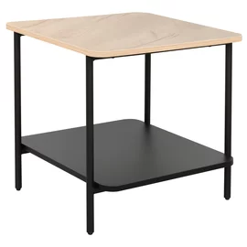 Masuta de Cafea Verna A, 50x50x50 cm, Metal/Pal Melaminat, Negru/Stejar