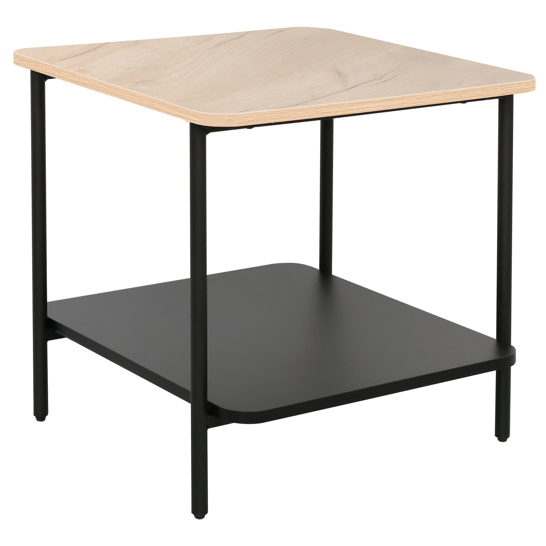 Masuta de Cafea Verna A, 50x50x50 cm, Metal/Pal Melaminat, Negru