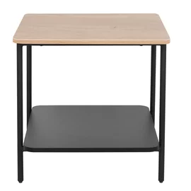 Masuta de Cafea Verna A, 50x50x50 cm, Metal/Pal Melaminat, Negru/Stejar