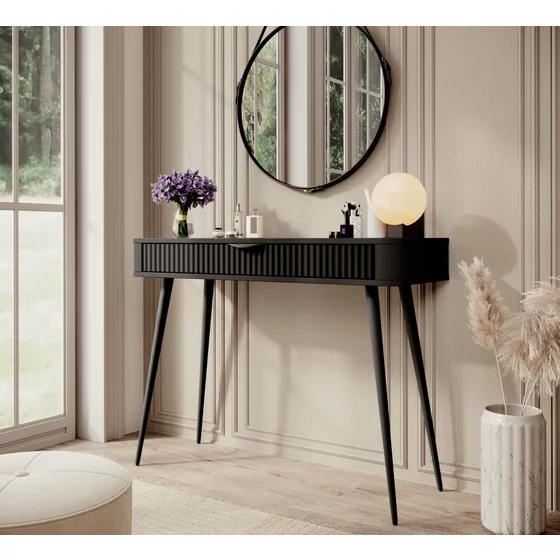 Masuta de Toaleta Lante, 100.2x38x78 cm, MDF, Negru picture - 2