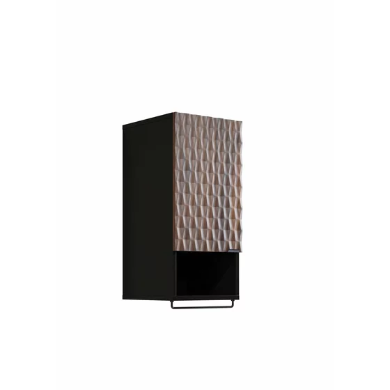 Mobilier de Baie Enzo, 3 Piese, Fronturi MDF,  Negru Onyx/Catania picture - 3