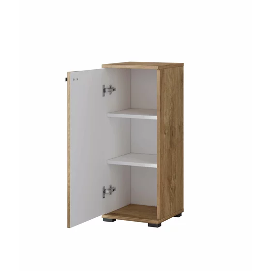 Mobilier de Baie Fargo, 5 Piese, Fronturi MDF,  Stejar Auriu Harbor/ Alb Lucios picture - 4