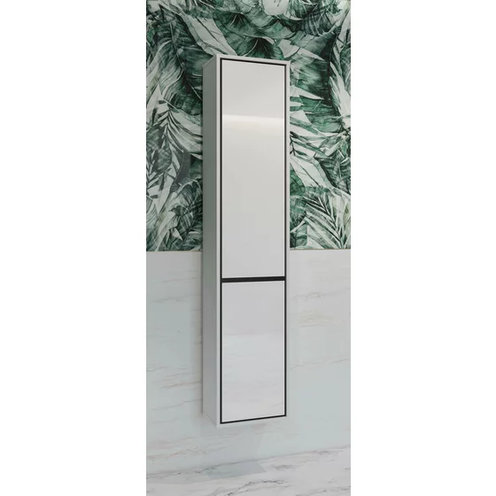Mobilier de Baie Irvine, 3 Corpuri Supendate, Fronturi MDF,  Alb Lucios picture - 5