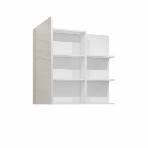 Mobilier de Baie Irvine, 3 Corpuri Supendate, Fronturi MDF,  Alb Lucios picture - 8