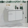 Mobilier de Baie Irvine, 3 Corpuri Supendate, Fronturi MDF,  Alb Lucios picture - 9