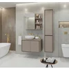 Mobilier de Baie Irvine, 3 Corpuri Supendate, Fronturi MDF,  Beige Congo picture - 1