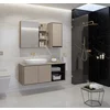 Mobilier de Baie Irvine B, 3 Corpuri Supendate, Fronturi MDF,  Beige Congo picture - 1