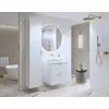 Mobilier de Baie Laura, 2 Corpuri Supendate, Fronturi MDF, Alb picture - 1