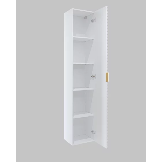 Mobilier de Baie Laura, 2 Corpuri Supendate, Fronturi MDF, Alb picture - 3
