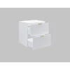 Mobilier de Baie Laura, 2 Corpuri Supendate, Fronturi MDF, Alb picture - 4