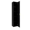 Mobilier de Baie Laura, 2 Corpuri Supendate, Fronturi MDF, Negru picture - 2