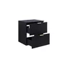 Mobilier de Baie Laura, 2 Corpuri Supendate, Fronturi MDF, Negru picture - 3