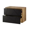 Mobilier de Baie Mazi, 4 piese - Stejar Wotan/Negru picture - 2