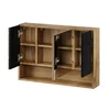 Mobilier de Baie Mazi, 4 piese - Stejar Wotan/Negru picture - 3