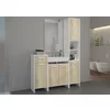 Mobilier de Baie Mela, 3 Corpuri, Pal Melaminat/ABS,  Alb/Stejar Sonoma picture - 1