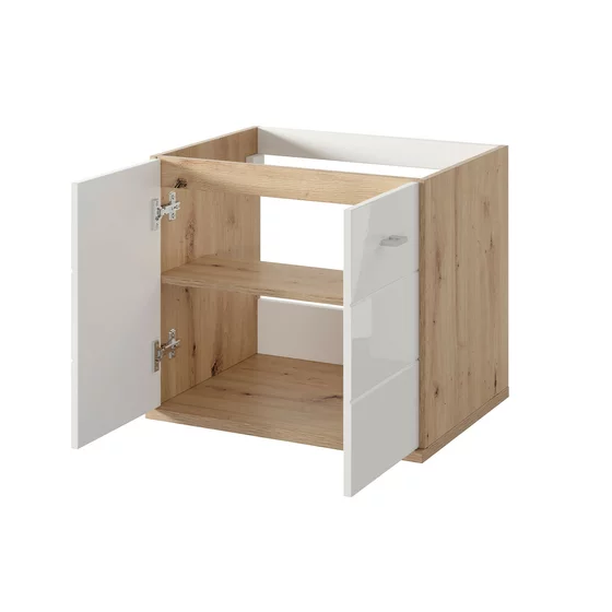 Mobilier de Baie Sting, Front MDF - Stejar Artisan/Alb Lucios picture - 2