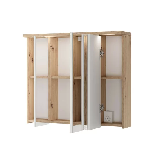 Mobilier de Baie Sting, Front MDF - Stejar Artisan/Alb Lucios picture - 3