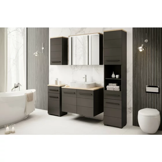 Mobilier de Baie Swing, MDF - Negru picture - 1