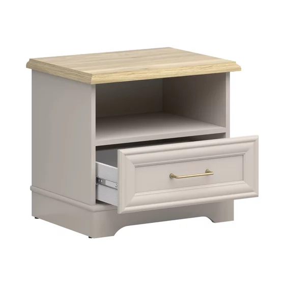 Noptiera Flandra cu Sertar, 54x41x50 h cm, Pal Melaminat/MDF, Casmir/Stejar Mauvella picture - 3