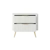 Noptiera Lante 2 Sertare, 63.2x38x55.3 cm, MDF, Alb picture - 3