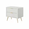 Noptiera Lante 2 Sertare, 63.2x38x55.3 cm, MDF, Alb picture - 1