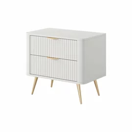 Noptiera Lante 2 Sertare, 63.2x38x55.3 cm, MDF, Alb