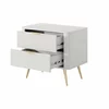 Noptiera Lante 2 Sertare, 63.2x38x55.3 cm, MDF, Alb picture - 4