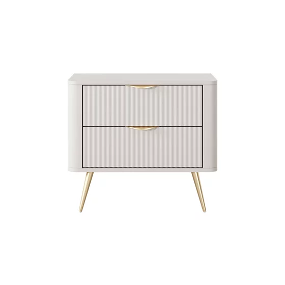 Noptiera Lante 2 Sertare, 63.2x38x55.3 cm, MDF, Beige picture - 3