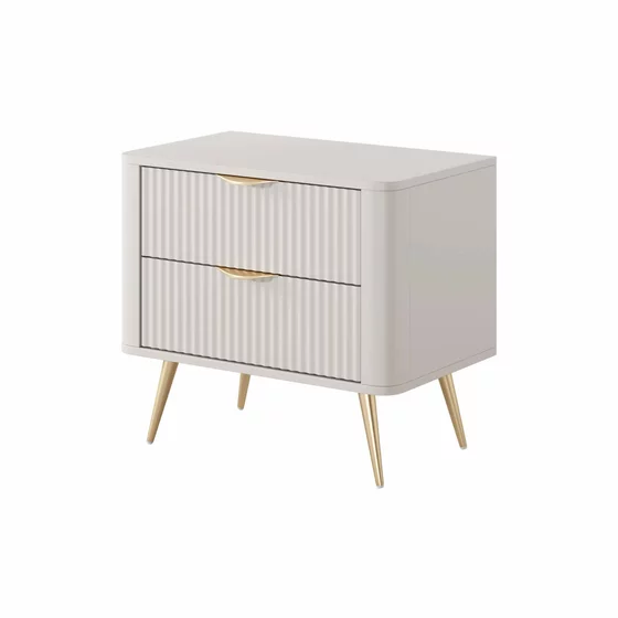 Noptiera Lante 2 Sertare, 63.2x38x55.3 cm, MDF, Beige picture - 1