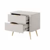 Noptiera Lante 2 Sertare, 63.2x38x55.3 cm, MDF, Beige picture - 5