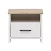 Noptiera Loksa, 55x42.5x47.5 cm, Pal Melaminat, Pin Alb/ Stejar Gradson picture - 2