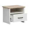 Noptiera Loksa, 55x42.5x47.5 cm, Pal Melaminat, Pin Alb/ Stejar Gradson picture - 3