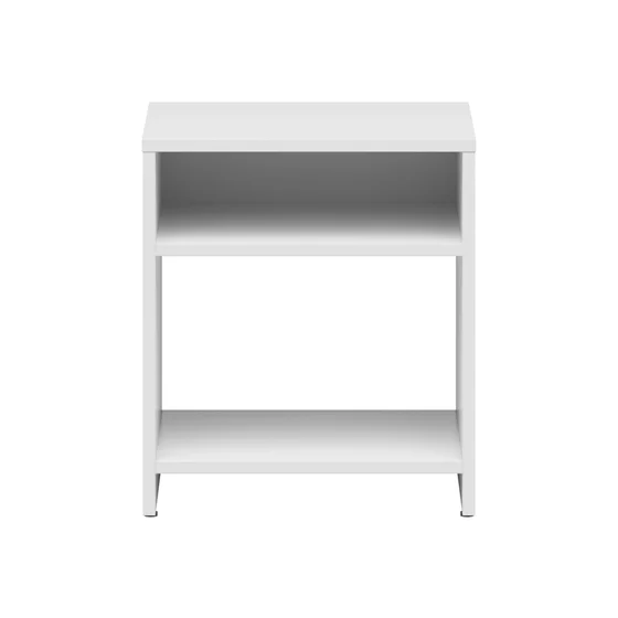 Noptiera Neno, 40x35.5x45.5 h cm, Pal Melaminat, Alb Mat picture - 3
