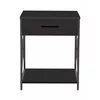Noptiera Nordic,  48x40x60 cm, Metal/Pal Melaminat, Negru/Negru picture - 6