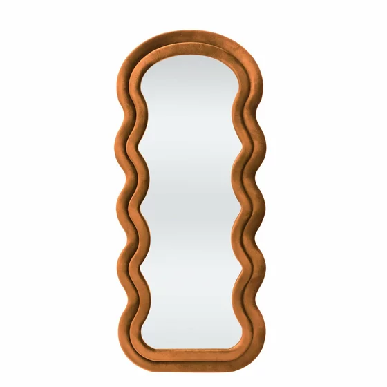 Oglinda Decorativa Helg 100, 70x3x160 cm, Rama MDF Tapitata cu Catifea, Scortisoara picture - 1