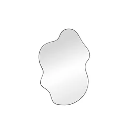 Oglinda Decorativa Helg 103, 90x1.5x56 cm, Rama Metalica Neagra