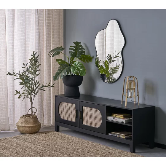 Oglinda Decorativa Helg 103, 90x1.5x56 cm, Rama Metalica Neagra picture - 5