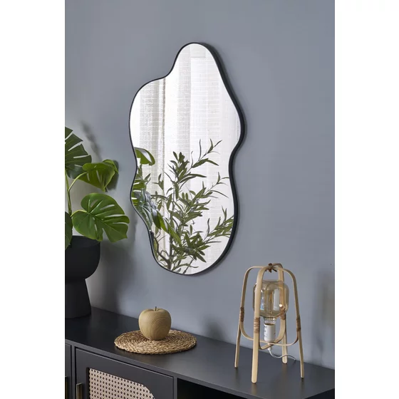 Oglinda Decorativa Helg 103, 90x1.5x56 cm, Rama Metalica Neagra picture - 7
