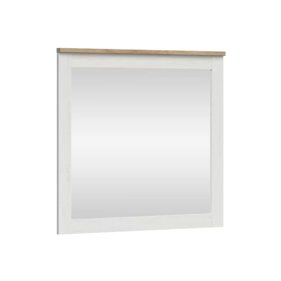 Oglinda Loksa, 96x4x91 cm, Pal Melaminat, Pin Alb/Stejar Gradson picture - 1