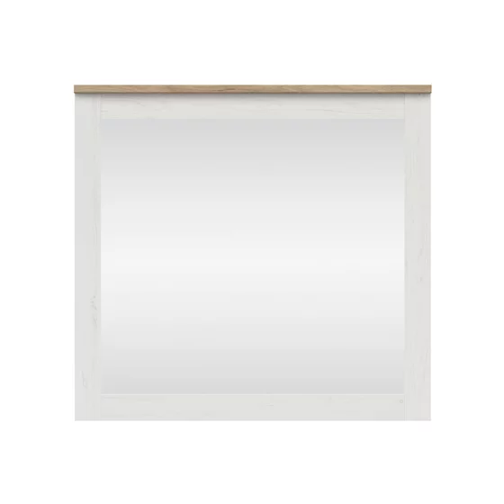 Oglinda Loksa, 96x4x91 cm, Pal Melaminat, Pin Alb/Stejar Gradson picture - 3