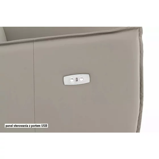 Fotoliu cu Recliner Electric Notos, 72x83-160x116 cm, Piele Sintetica, Gri picture - 6