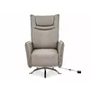 Fotoliu cu Recliner Electric Notos, 72x83-160x116 cm, Piele Sintetica, Gri picture - 3