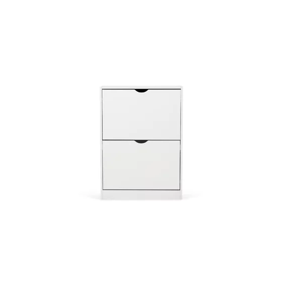 Pantofar Corry, 2 sertare, 60x24x83 cm, MDF, Alb Mat picture - 1