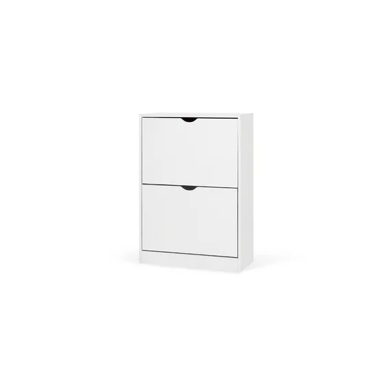 Pantofar Corry, 2 sertare, 60x24x83 cm, MDF, Alb Mat picture - 2